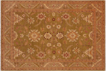handmade Traditional Kafkaz Chobi Ziegler Green Brown Hand Knotted RECTANGLE 100% WOOL area rug 9 x 12